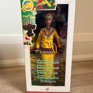 Collector Barbie Festivals of the World Kwanzaa Pink Label - Never Opened!